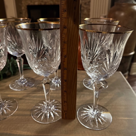 Signed ROGASKA CRYSTAL RICHMOND PLATINUM WATER GOBLET  7 1/8 goblets - Picture 5 of 7